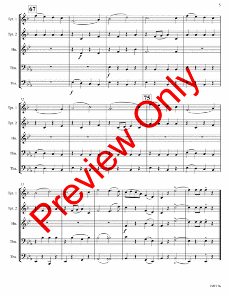 The False Alarm Brass Quintet scores gallery preview page 8