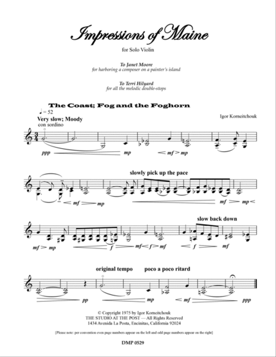 Impressions of Maine Impressions of Maine Violin Solo scores gallery preview page 2
