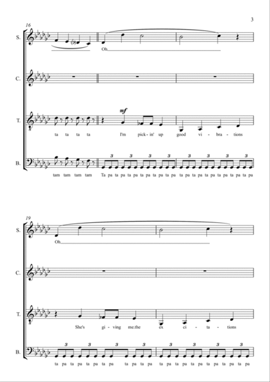 Good Vibrations 4-Part scores gallery preview page 3