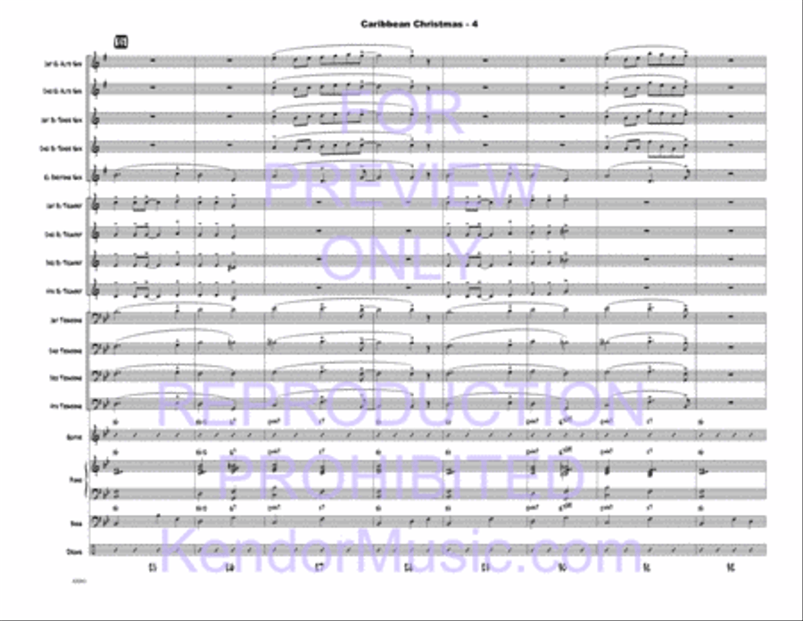 Caribbean Christmas Jazz Ensemble scores gallery preview page 5