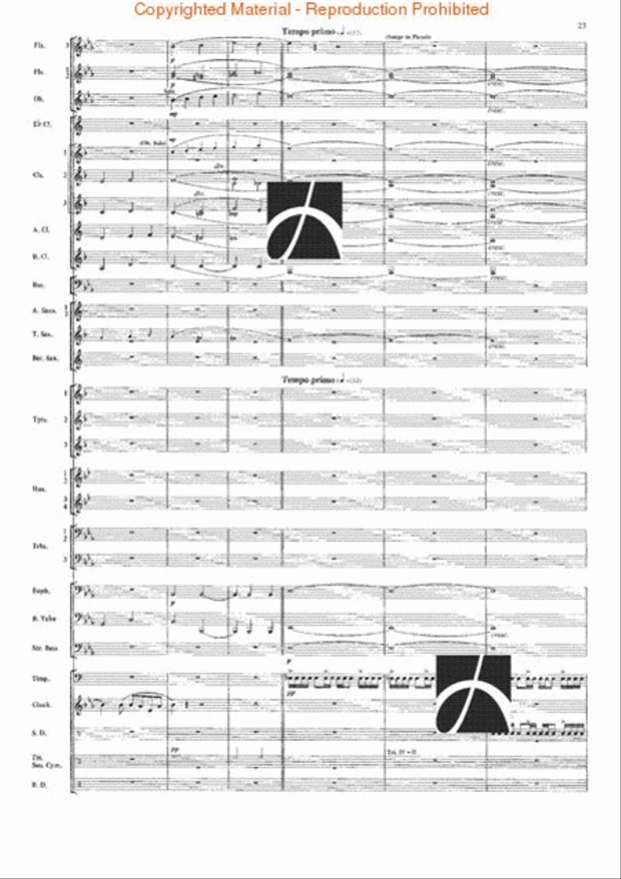 The Seventh Night of July Concert Band scores gallery preview page 20