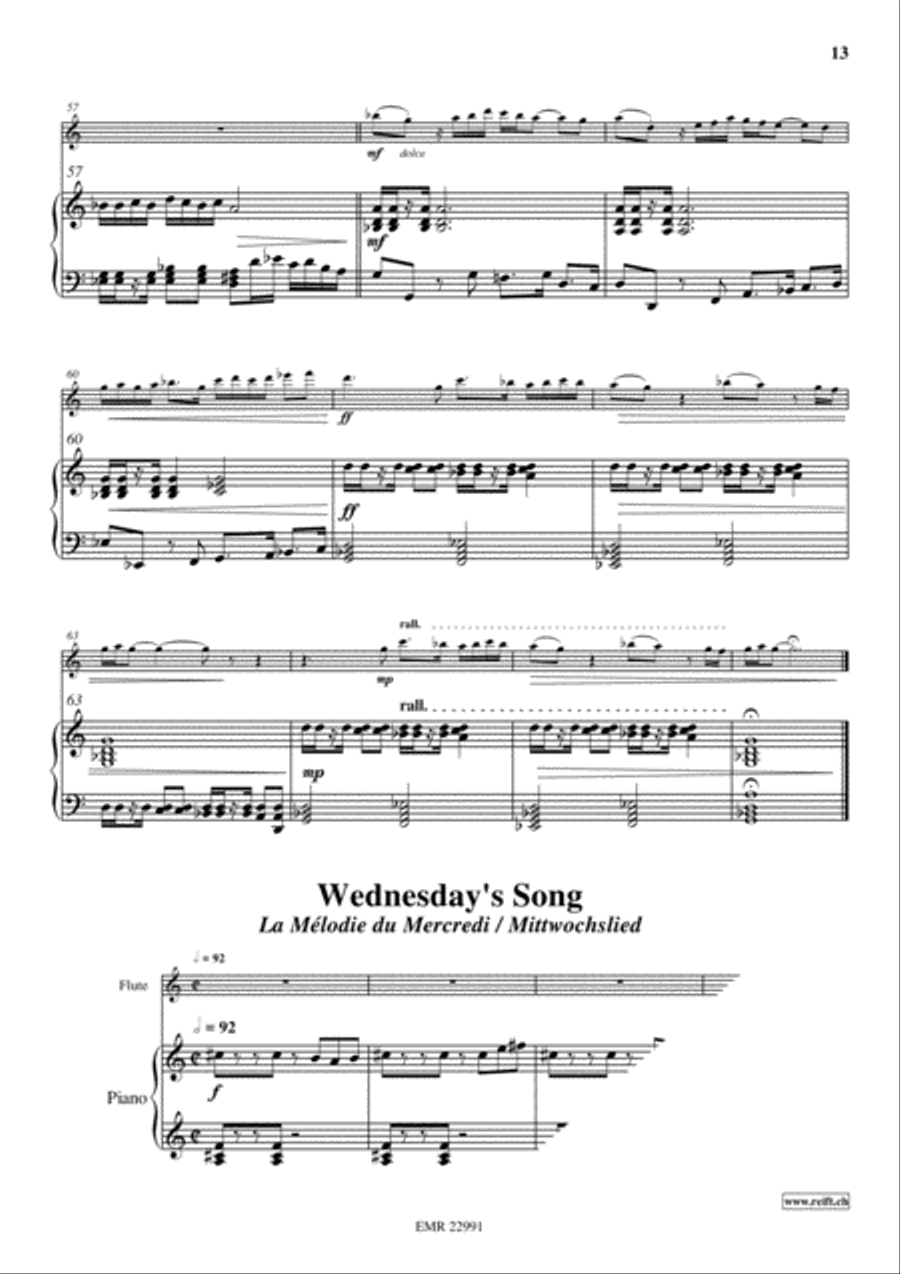 5 Love-Songs Flute Solo scores gallery preview page 5