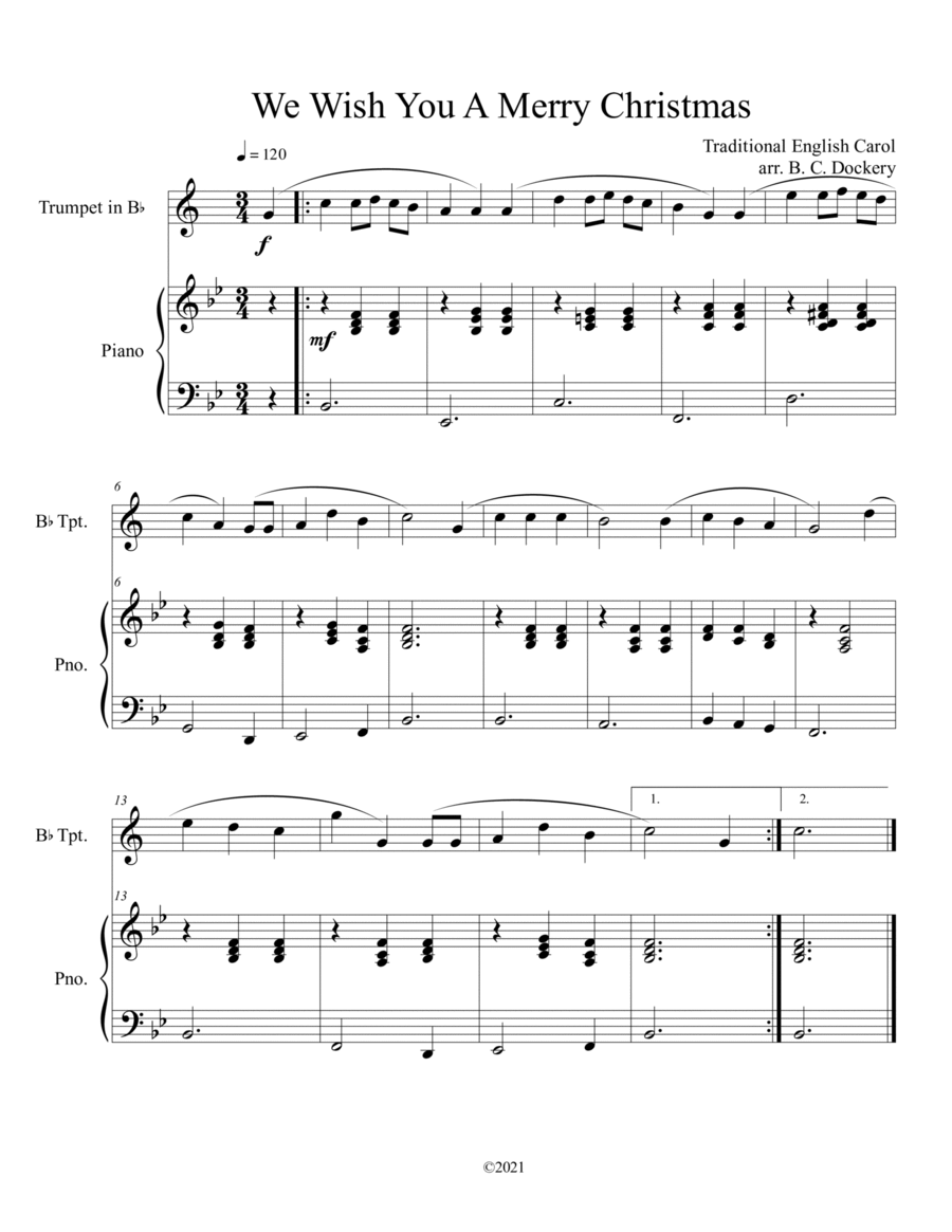 We wish you a sale merry christmas trumpet