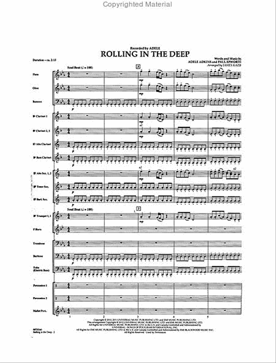 Rolling in the Deep Concert Band scores gallery preview page 2
