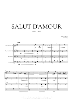 Book cover for Salut D’amour (Brass Quartet) - Edward Elgar