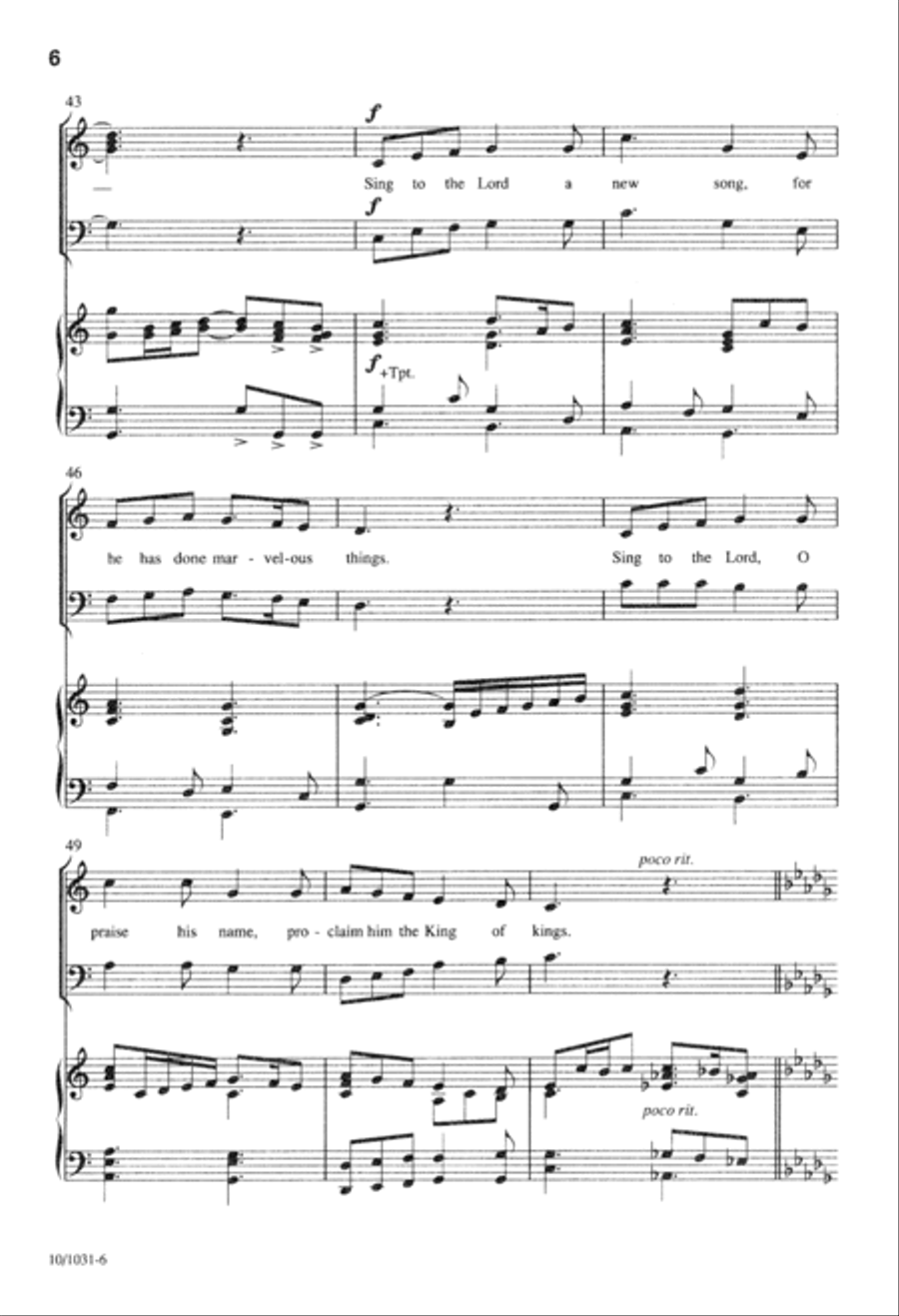 Sing to the Lord a New Song 4-Part scores gallery preview page 6