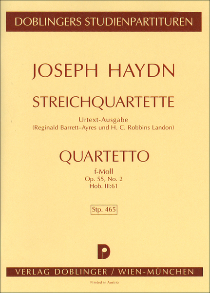 Streichquartett f-moll op. 55 / 2