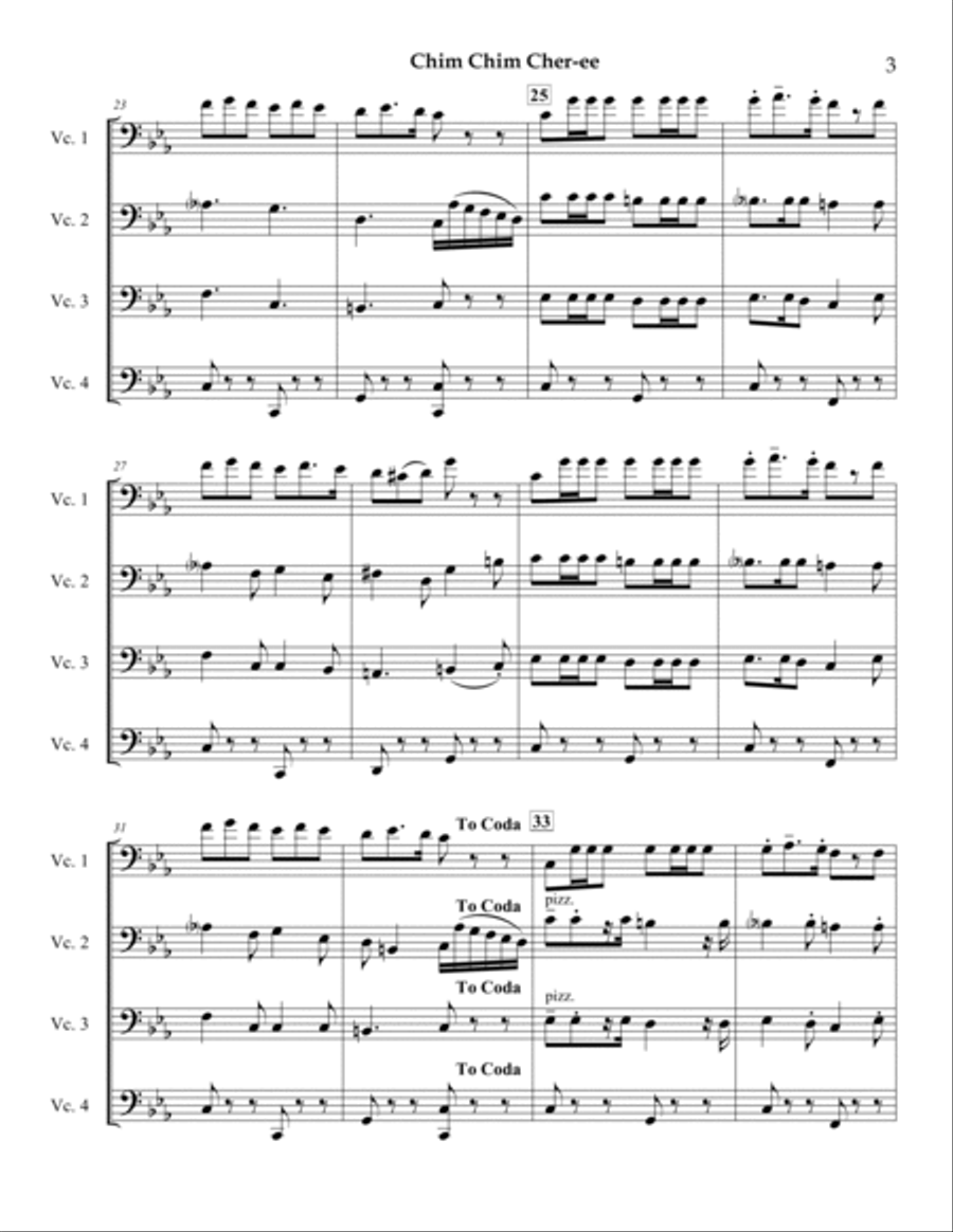 Chim Chim Cher-ee Small Ensemble scores gallery preview page 3
