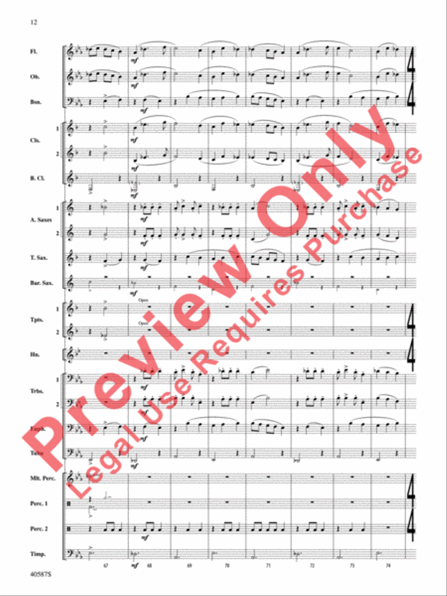 Rondo Picoso Concert Band scores gallery preview page 13