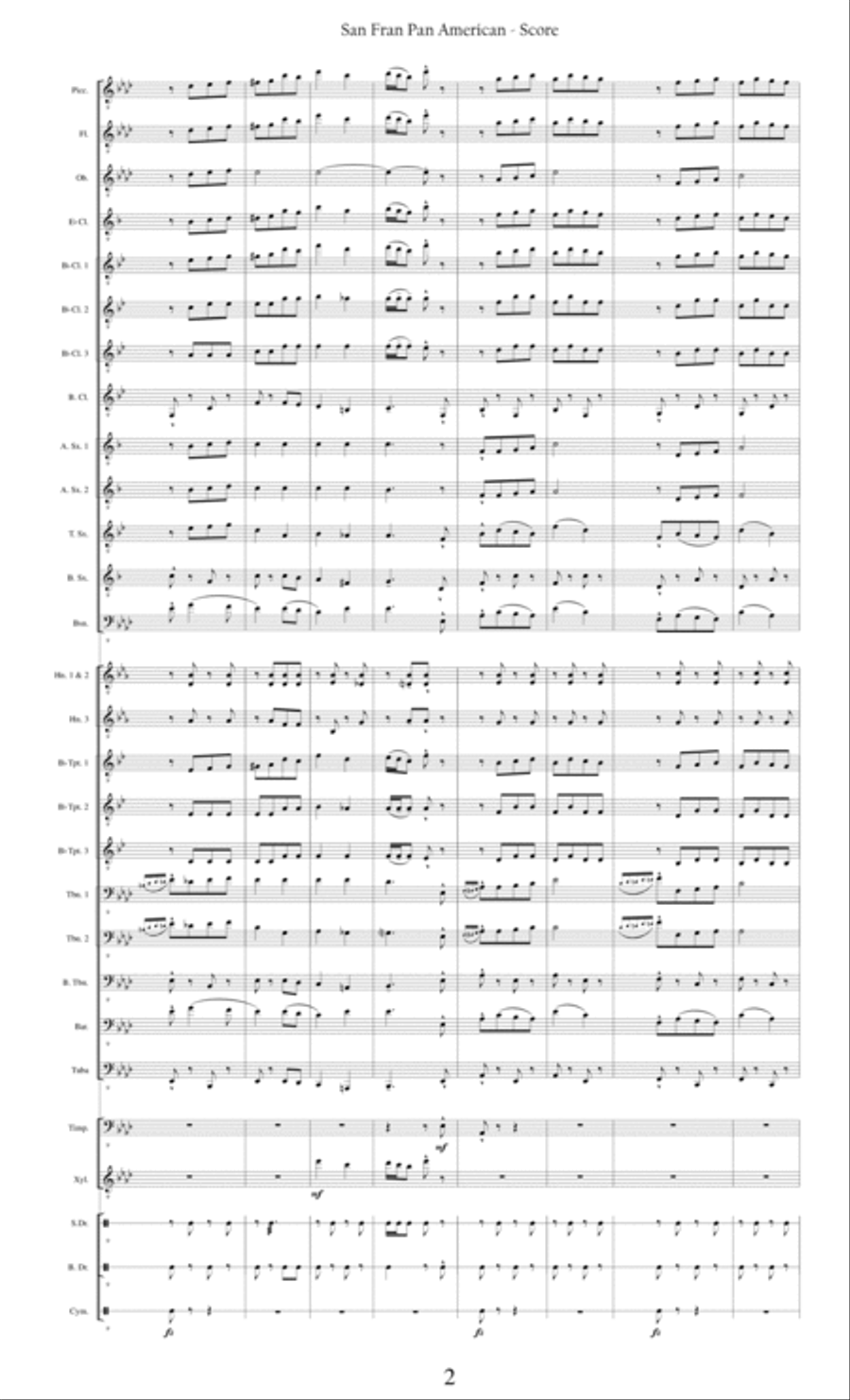 San Fran Pan American March Concert Band scores gallery preview page 4