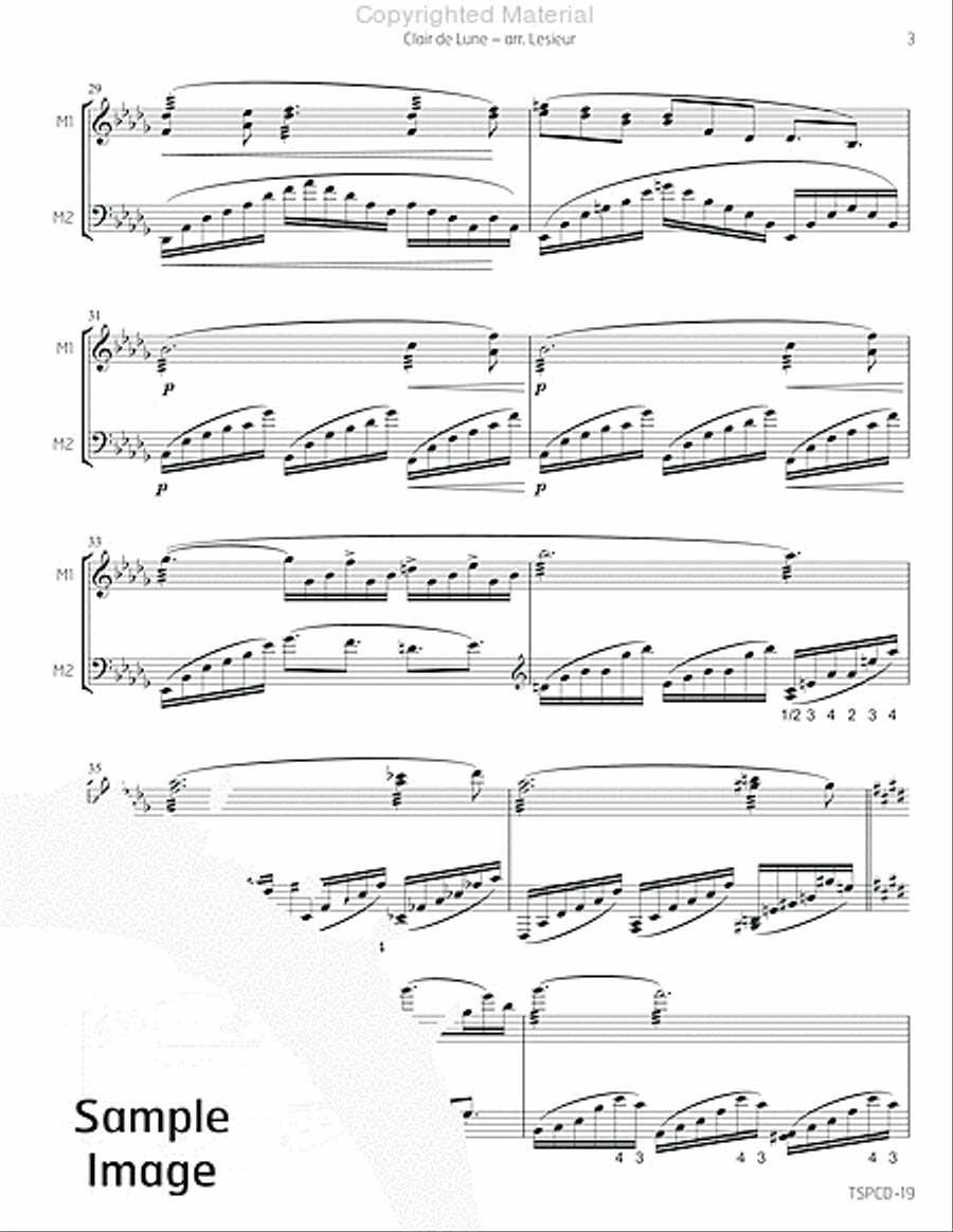 Clair de Lune Marimba scores gallery preview page 6