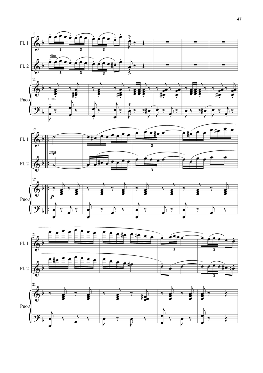 P. Frosini - S. Sitnikava: Jolly Caballero Woodwind Ensemble scores gallery preview page 3
