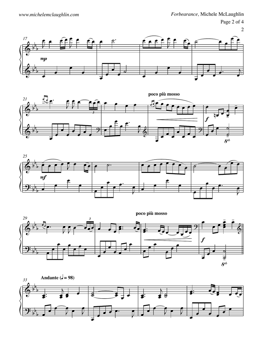 Forbearance Forbearance Piano Solo scores gallery preview page 2