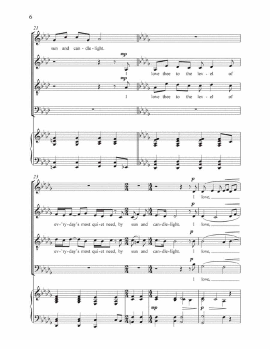 How Do I Love Thee? How Do I Love Thee? 4-Part scores gallery preview page 5