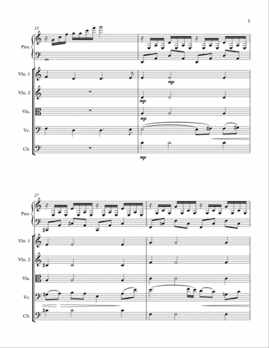 Holy Holy Holy - Piano and String Quartet/Quintet Piano Quartet scores gallery preview page 5