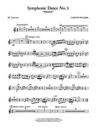 Symphonic Dance No. 3 ("Fiesta"): E-flat Soprano Clarinet