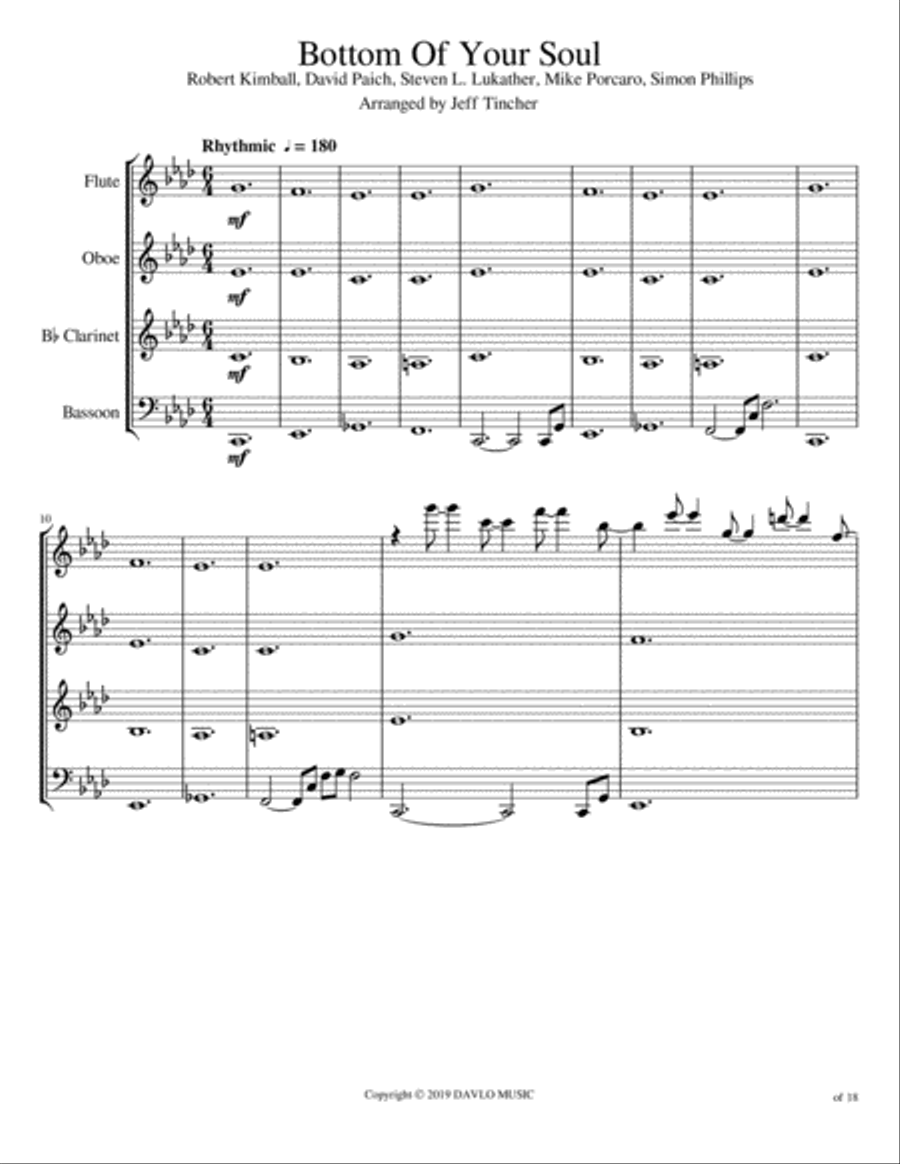 Bottom Of Your Soul Woodwind Quartet scores gallery preview page 2