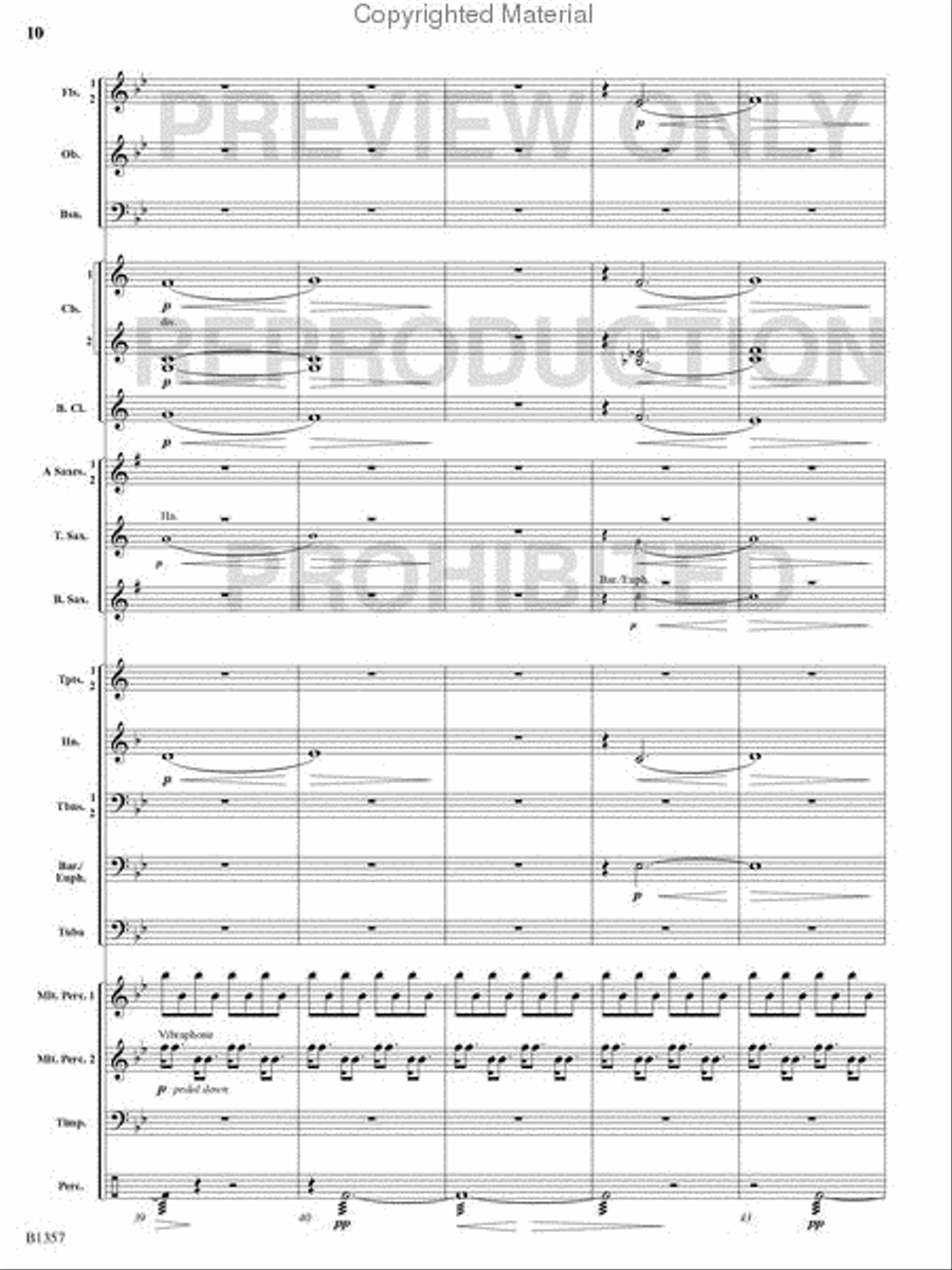 Rain Rain Concert Band scores gallery preview page 9