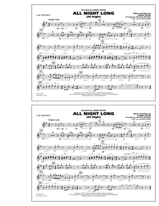 Book cover for All Night Long (All Night) - 1st Bb Trumpet