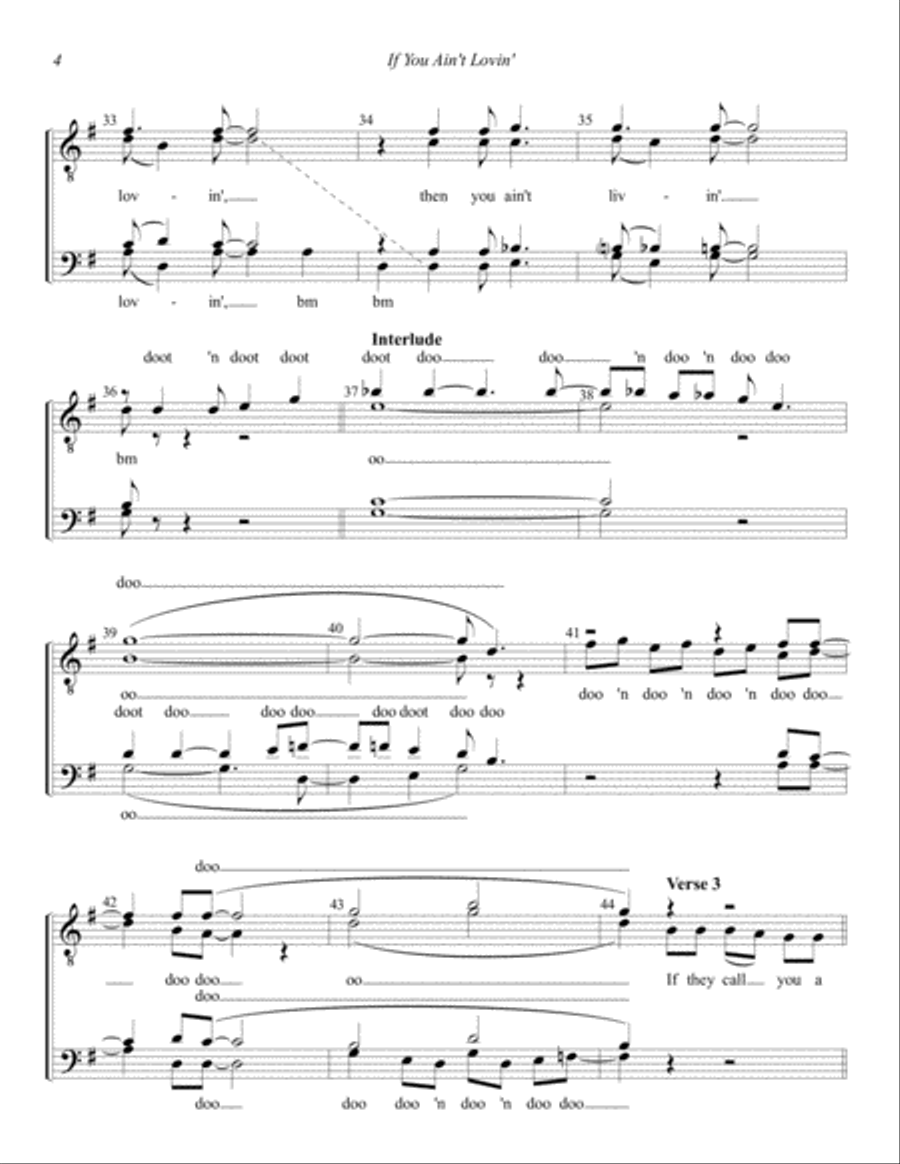 If You Ain't Lovin' (you Ain't Livin') TTBB scores gallery preview page 4