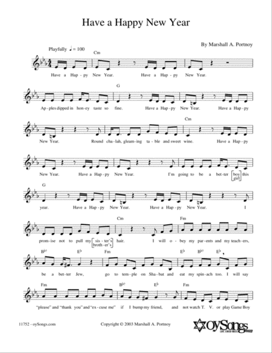 Have a Happy New Year Have a Happy New Year Piano scores gallery preview page 1