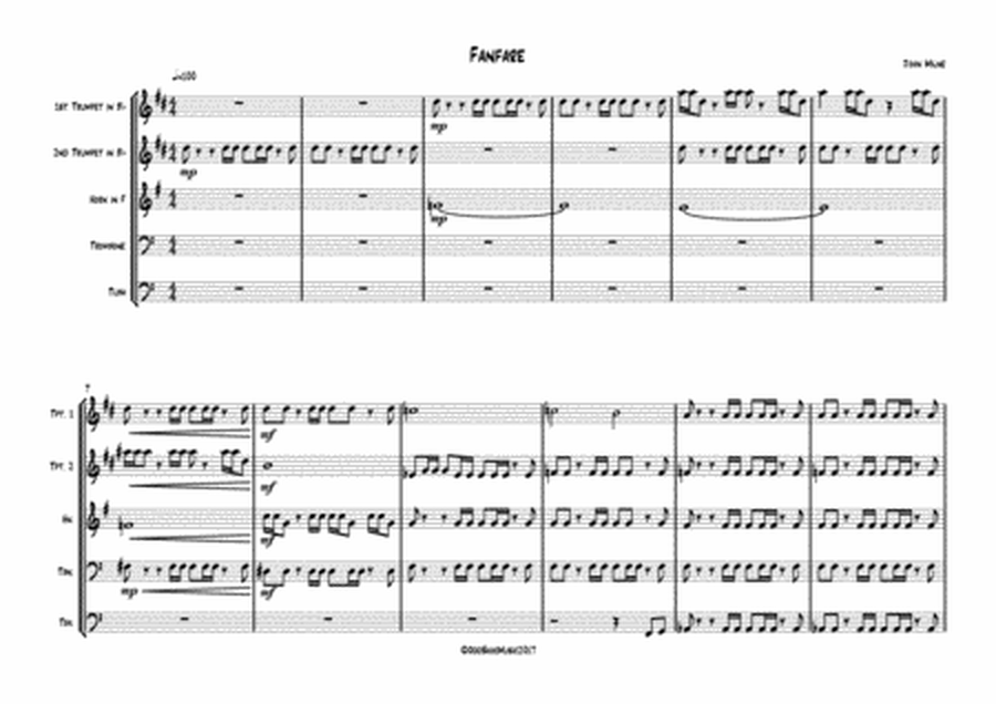 Fanfare for brass quintet image number null