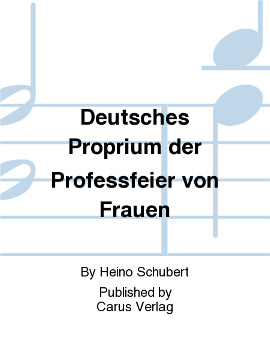 Deutsches Proprium der Professfeier von Frauen