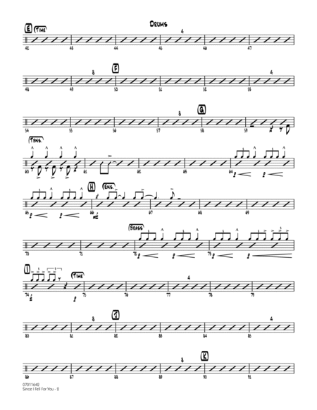 Since I Fell for You (arr. John Clayton) - Drums