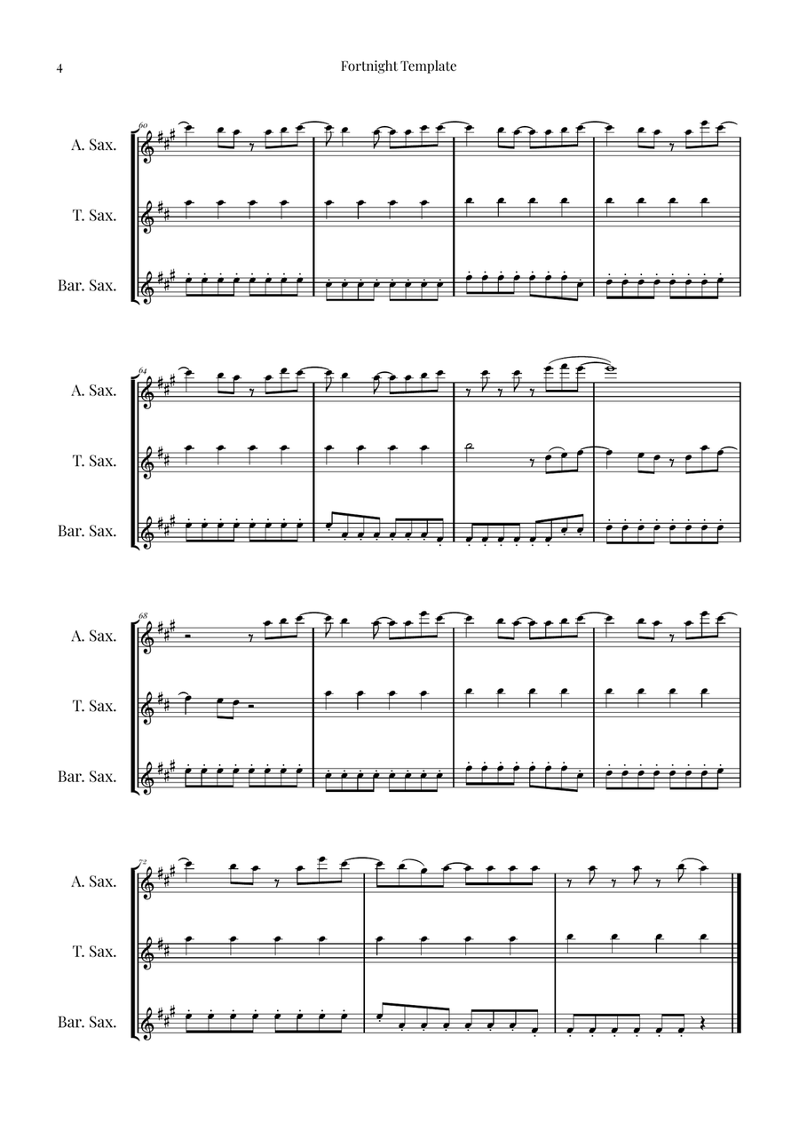 Fortnight Woodwind Trio scores gallery preview page 4