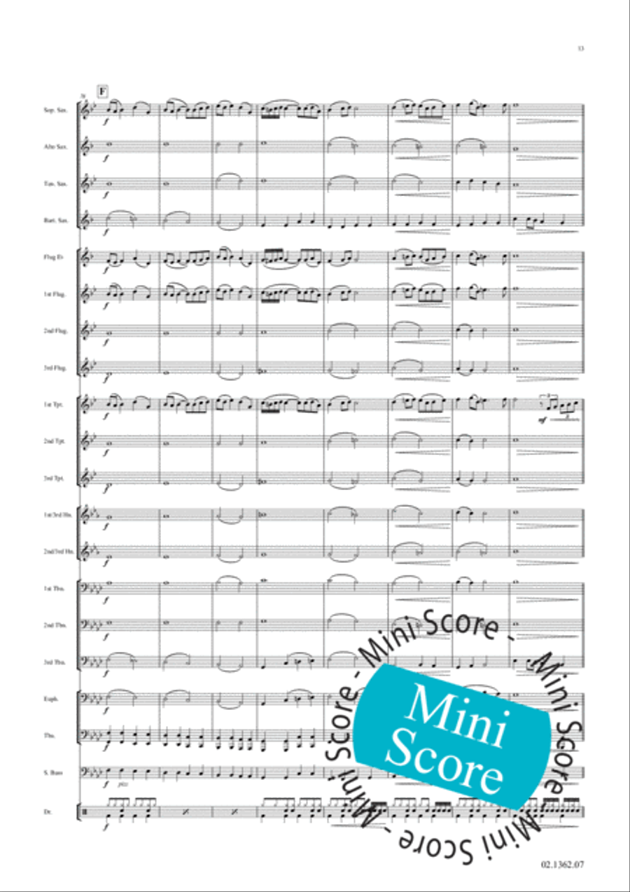 Fascinating Drums / Pavane In Blue Fanfare Band scores gallery preview page 19