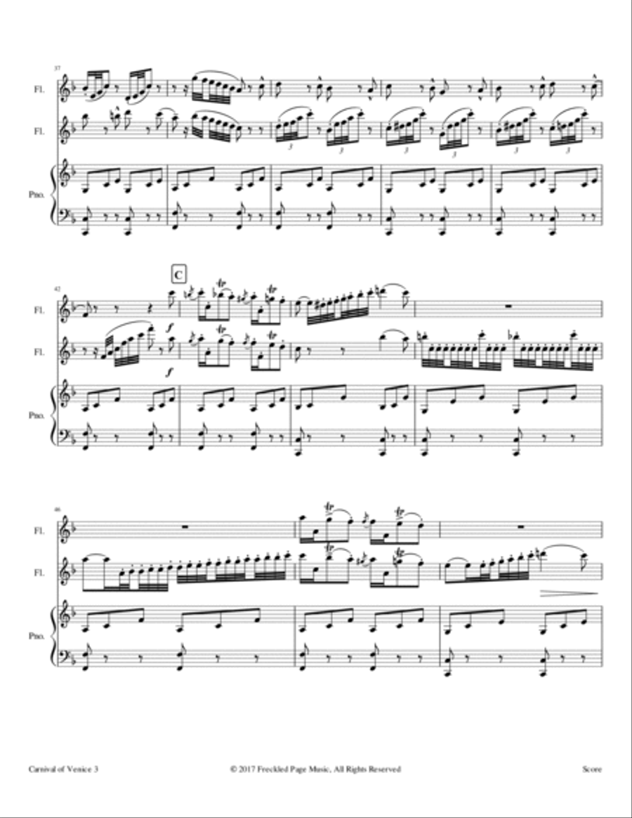 Carnival of Venice (Op.78) - Flute Duet Flute Duet scores gallery preview page 4