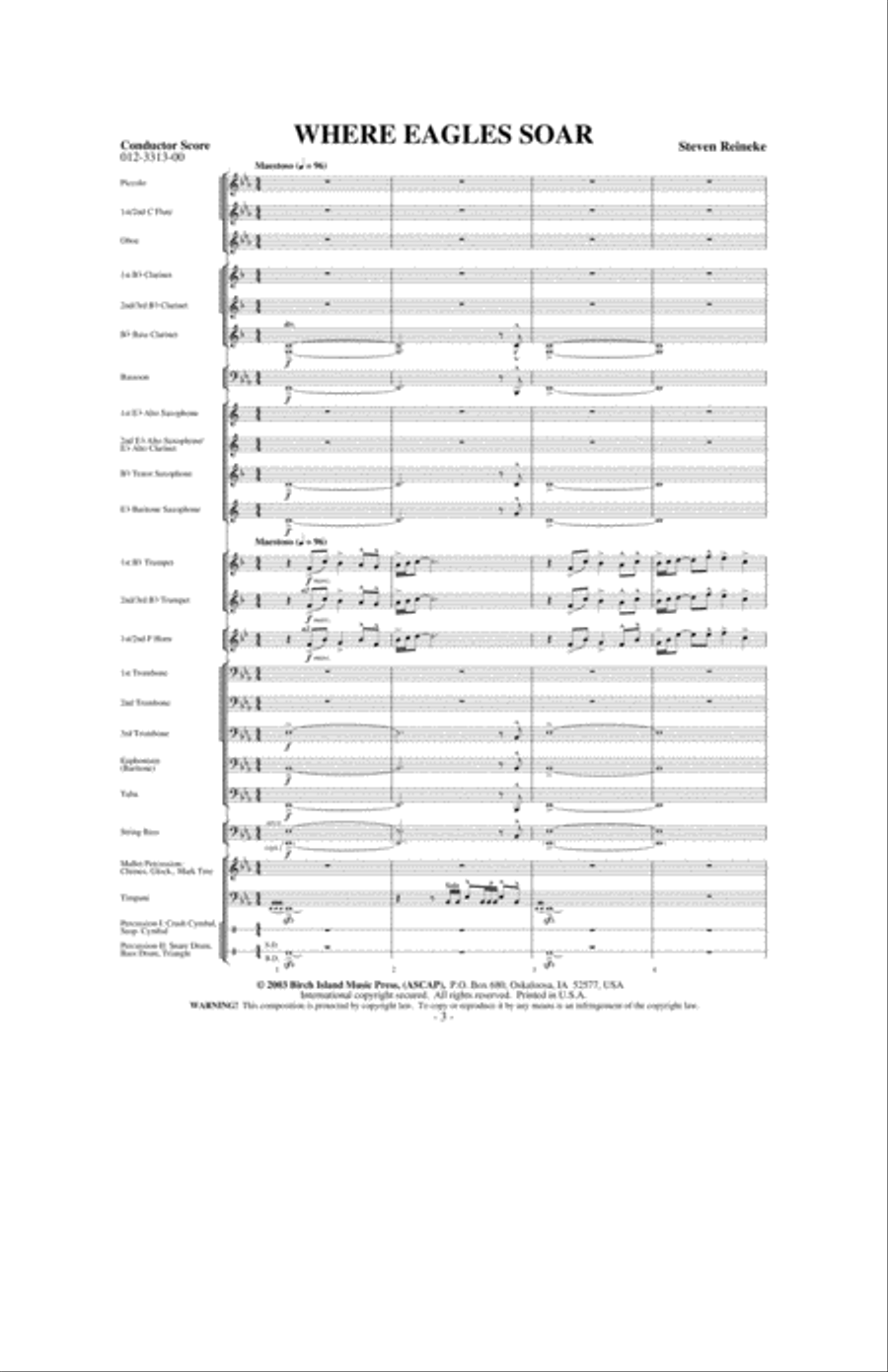 Where Eagles Soar Concert Band scores gallery preview page 2