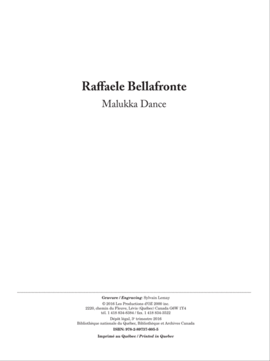 Malukka Dance Classical Guitar scores gallery preview page 1