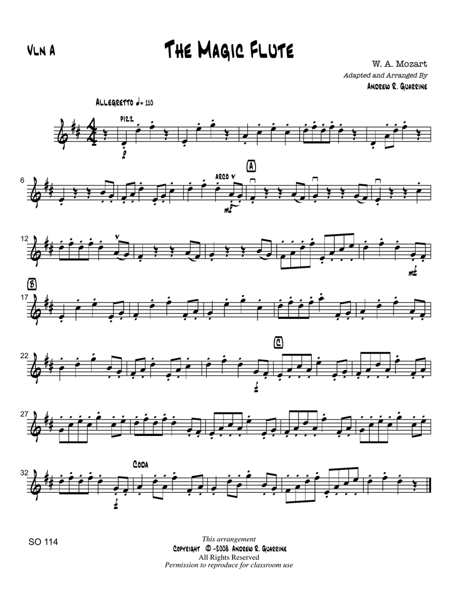 (The) Magic Flute (The) Magic Flute String Orchestra scores gallery preview page 5
