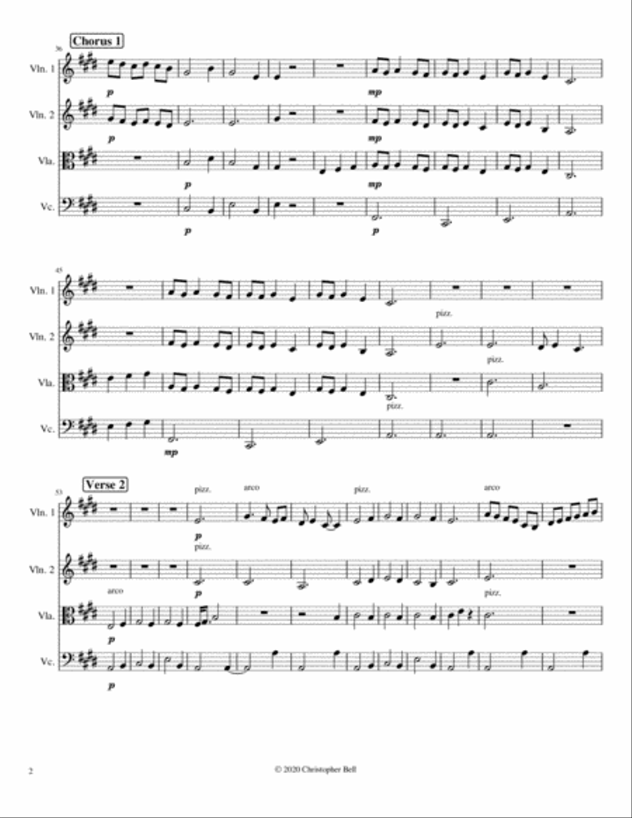 When The Party's Over String Quartet scores gallery preview page 2