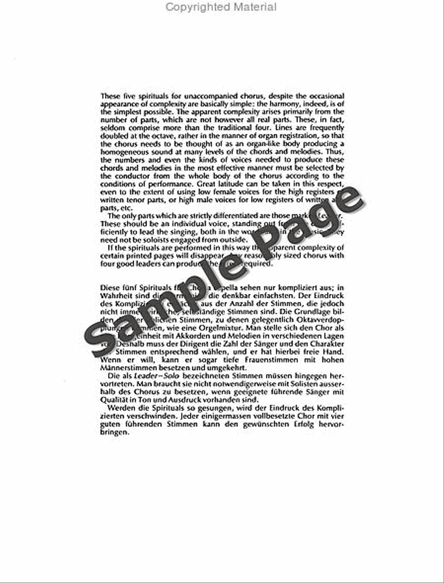 5 Negro Spirituals 5 Negro Spirituals SSAATTBB scores gallery preview page 3