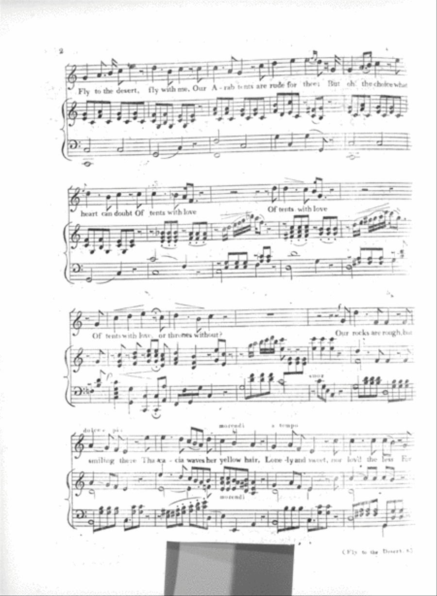 Fly to the Desert, from Lalla Rookh Voice scores gallery preview page 2