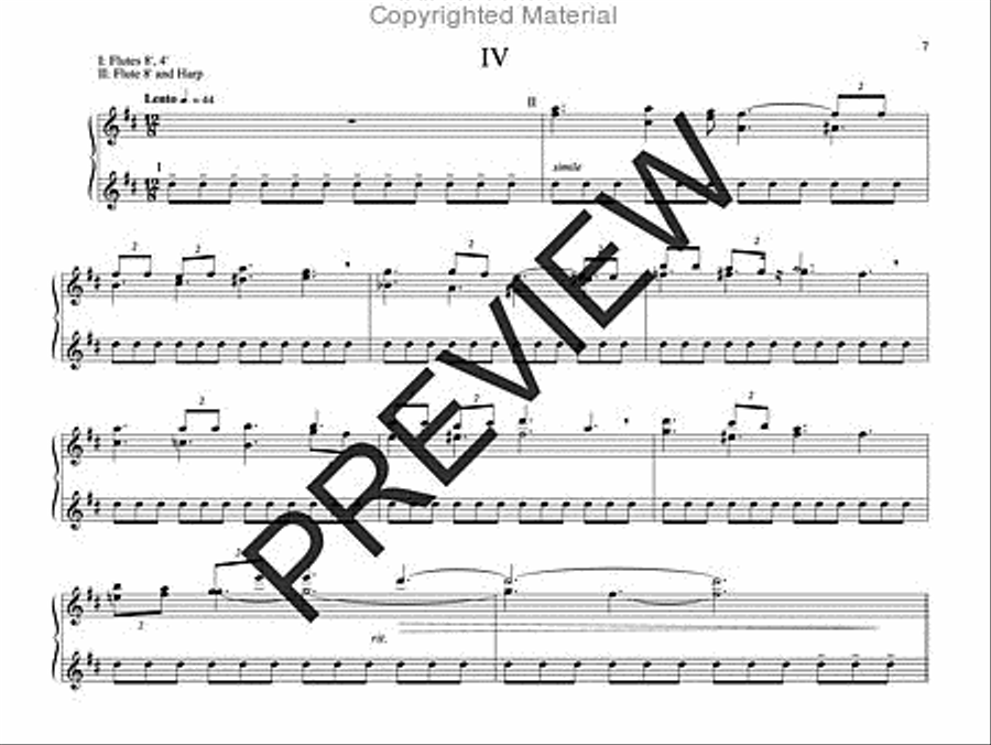 Variations on a Polish Hymn for Organ Organ Solo scores gallery preview page 6