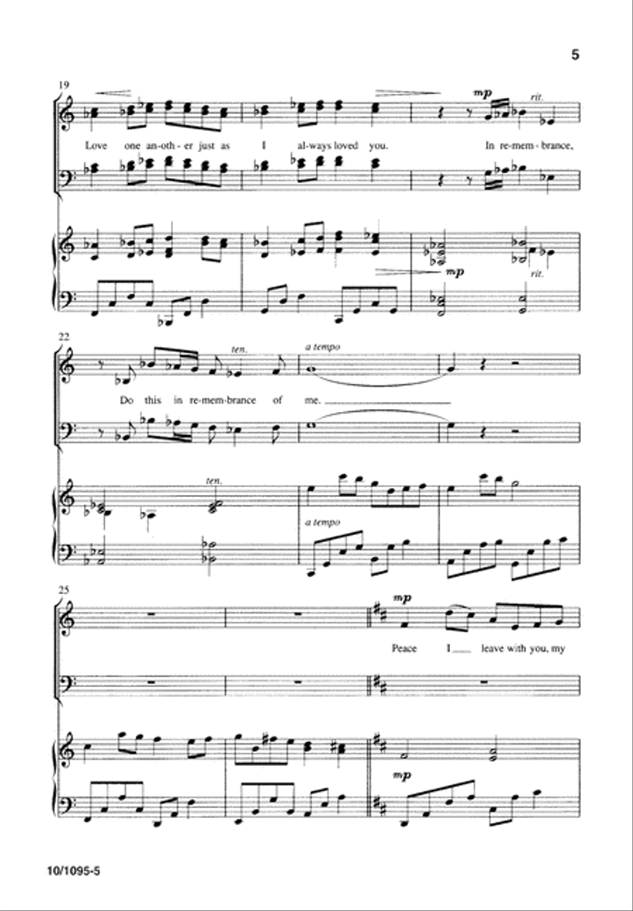 Do This in Remembrance of Me 4-Part scores gallery preview page 5