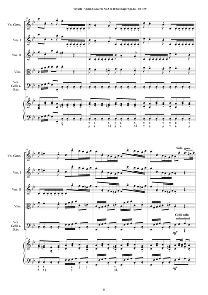Vivaldi - Violin Concerto No.5 in B flat major Op.12 RV 379 for Violin, Strings and Cembalo image number null