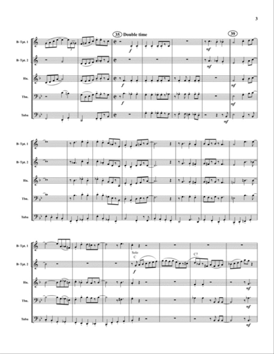 After You've Gone Brass Quintet scores gallery preview page 3