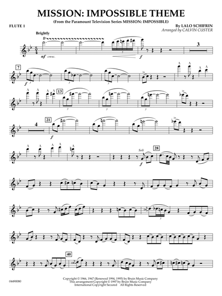 Mission: Impossible Theme (arr. Calvin Custer) - Flute 1