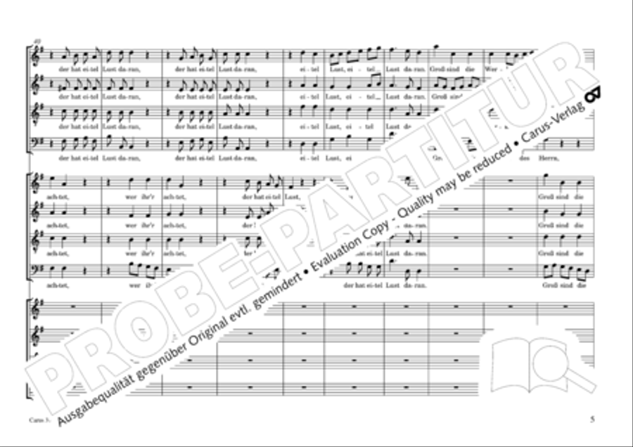 Gross sind die Werke des Herrn 4-Part scores gallery preview page 6