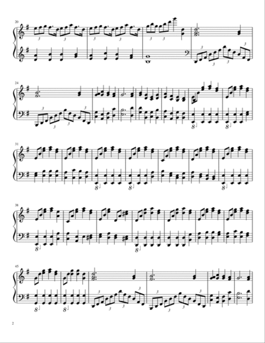 O Come O Come Emmanuel Piano Solo scores gallery preview page 2