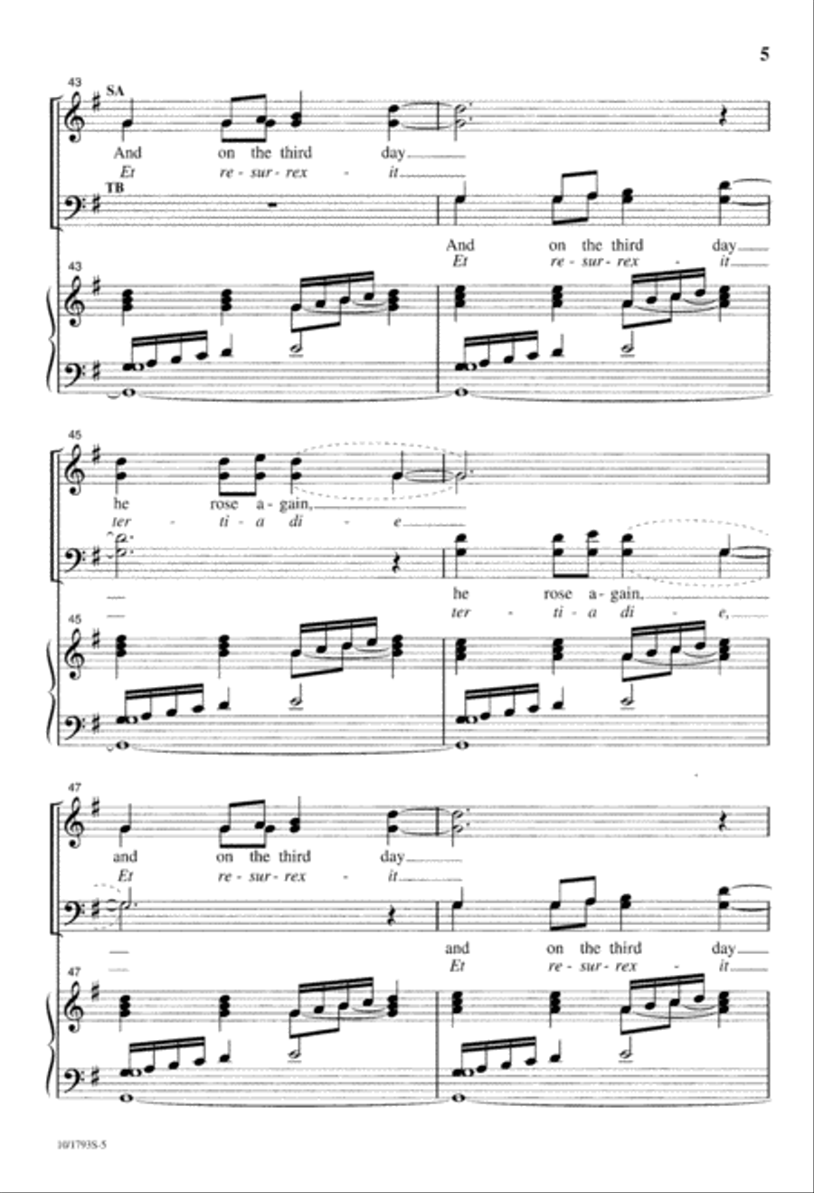 And on the Third Day, He Rose Again 4-Part scores gallery preview page 5