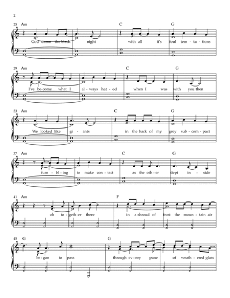 We Looked Like Giants Easy Piano scores gallery preview page 2