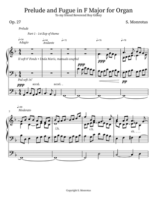 Prelude and Fugue in F Major for Organ