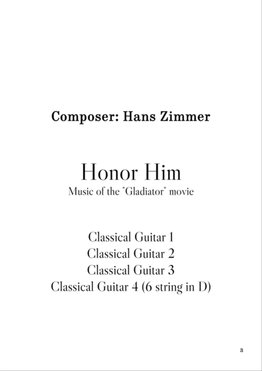 Honor Him Guitar Solo scores gallery preview page 3