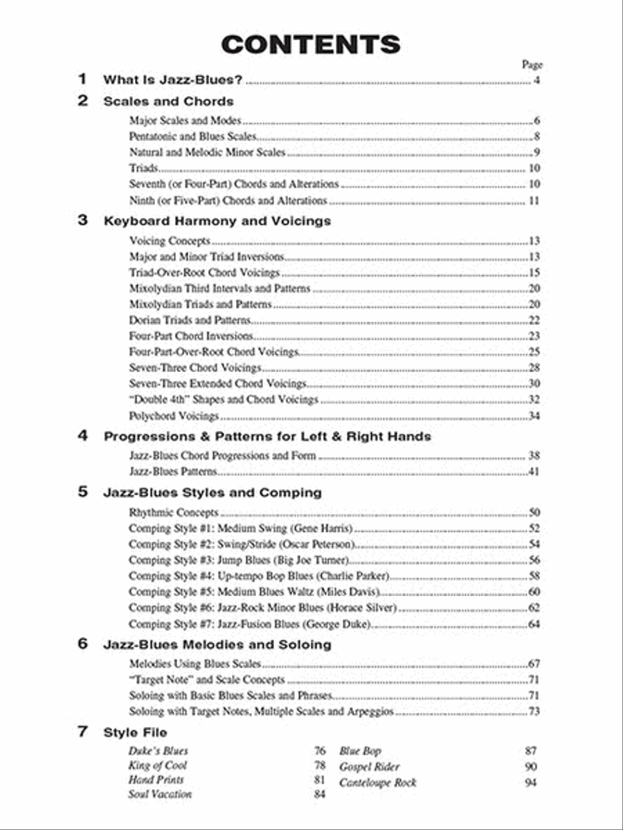 Jazz-Blues Piano Piano Method scores gallery preview page 2