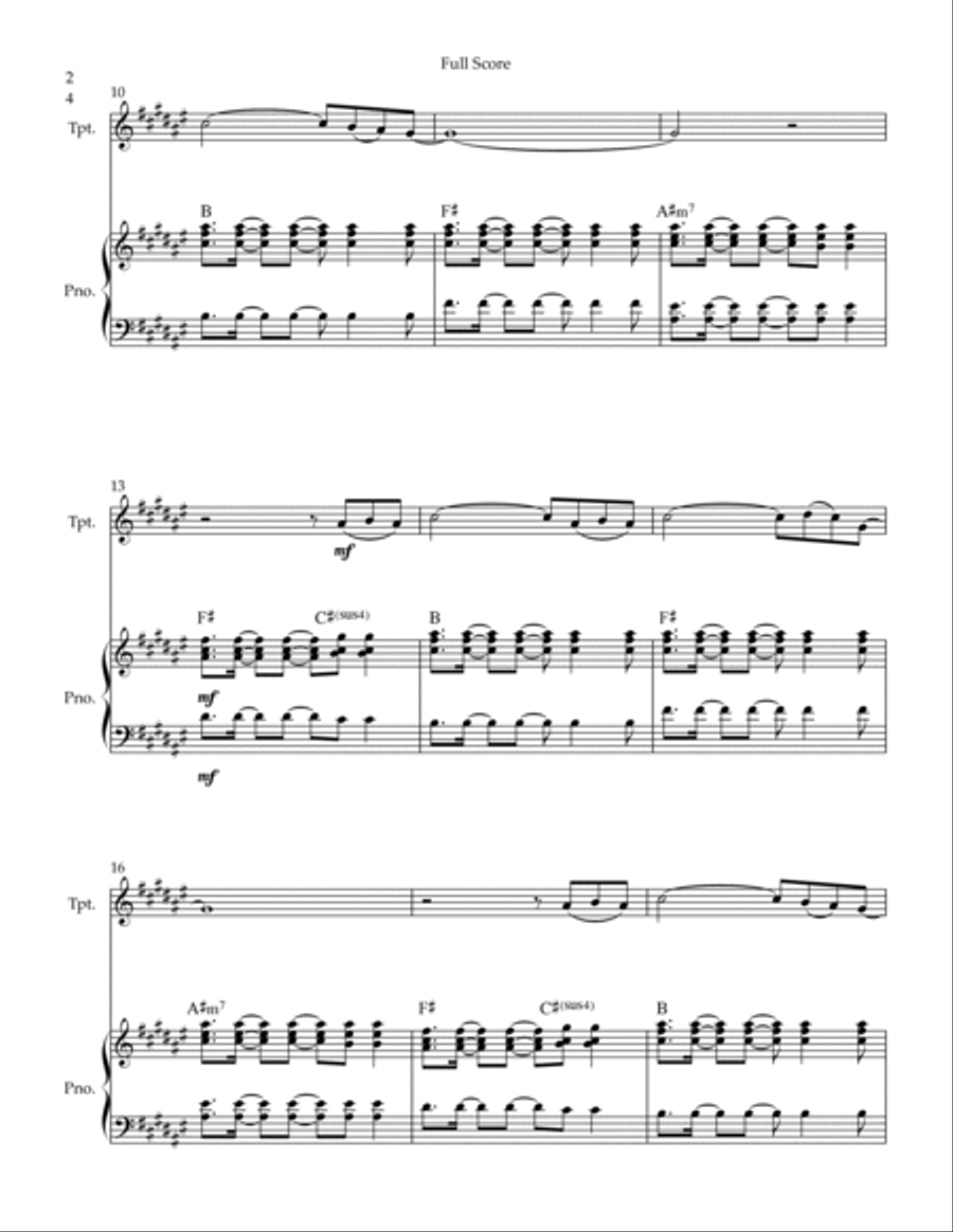 A Sky Full Of Stars Trumpet Solo scores gallery preview page 2